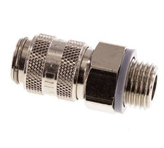 Nickel-plated Brass DN 5 Air Coupling Socket G 1/4 inch Male