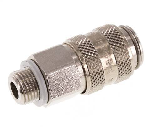 Nickel-plated Brass DN 5 Air Coupling Socket G 1/8 inch Male