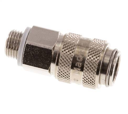 Nickel-plated Brass DN 5 Air Coupling Socket G 1/8 inch Male