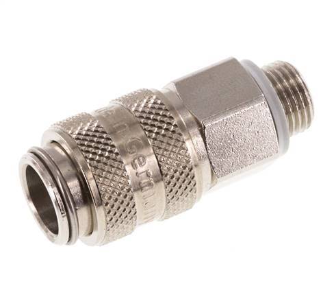Nickel-plated Brass DN 5 Air Coupling Socket G 1/8 inch Male