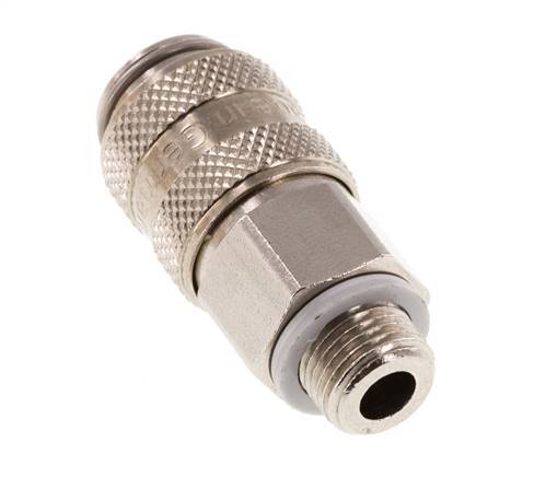 Nickel-plated Brass DN 5 Air Coupling Socket G 1/8 inch Male