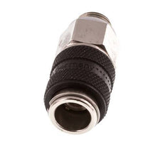 Nickel-plated Brass DN 5 Black Air Coupling Socket G 1/8 inch Male