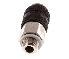 Nickel-plated Brass DN 5 Black Air Coupling Socket G 1/8 inch Male