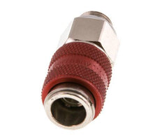 Nickel-plated Brass DN 5 Red Air Coupling Socket G 1/8 inch Male