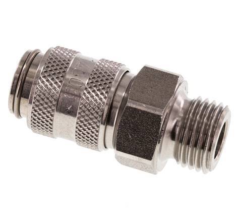 Stainless steel DN 5 Air Coupling Socket G 1/4 inch Male