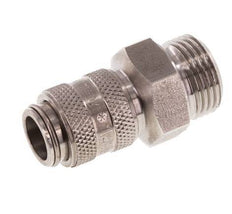 Stainless steel DN 5 Air Coupling Socket G 3/8 inch Male Double Shut-Off