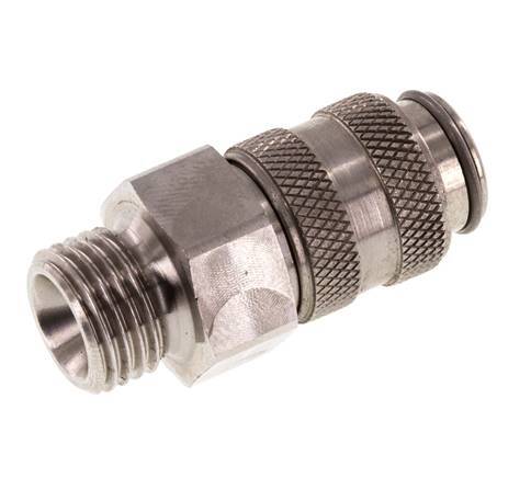 Stainless Steel 316L DN 5 Air Coupling Socket G 1/4 inch Male
