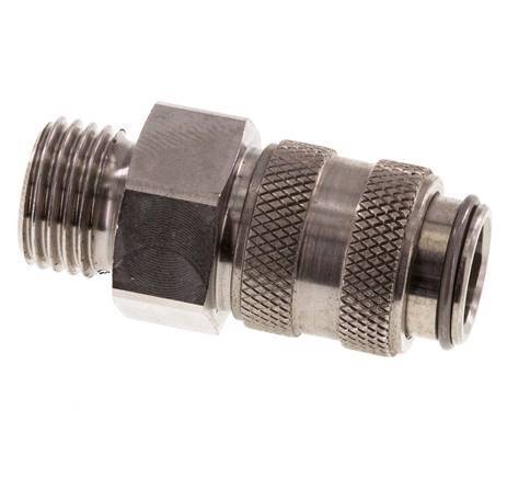 Stainless Steel 316L DN 5 Air Coupling Socket G 1/4 inch Male