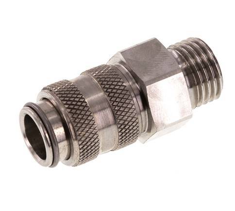 Stainless Steel 316L DN 5 Air Coupling Socket G 1/4 inch Male