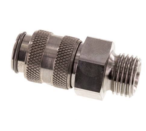 Stainless Steel 316L DN 5 Air Coupling Socket G 1/4 inch Male