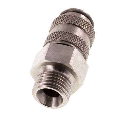 Stainless Steel 316L DN 5 Air Coupling Socket G 1/4 inch Male