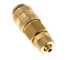Brass DN 5 Air Coupling Socket 4x6 mm Union Nut