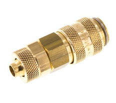 Brass DN 5 Air Coupling Socket 6x8 mm Union Nut