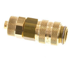 Brass DN 5 Air Coupling Socket 6x8 mm Union Nut