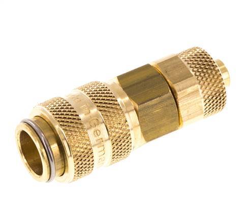 Brass DN 5 Air Coupling Socket 6x8 mm Union Nut