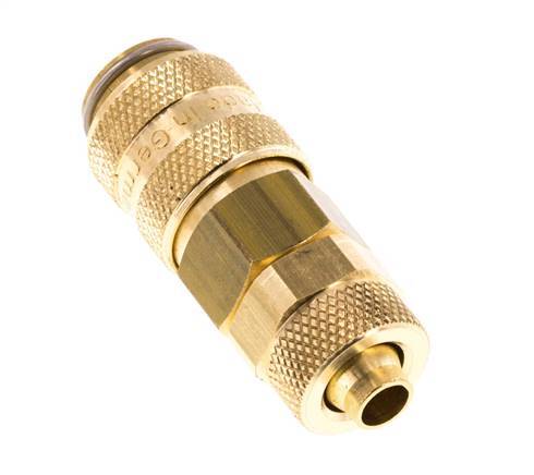 Brass DN 5 Air Coupling Socket 6x8 mm Union Nut