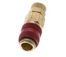Brass DN 5 Red Air Coupling Socket 4x6 mm Union Nut