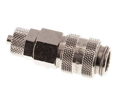 Nickel-plated Brass DN 5 Air Coupling Socket 4x6 mm Union Nut