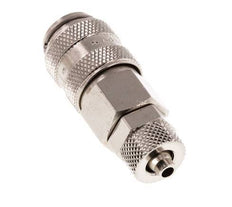 Nickel-plated Brass DN 5 Air Coupling Socket 4x6 mm Union Nut