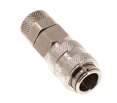 Nickel-plated Brass DN 5 Air Coupling Socket 6x8 mm Union Nut