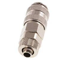 Nickel-plated Brass DN 5 Air Coupling Socket 6x8 mm Union Nut