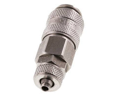 Stainless steel DN 5 Air Coupling Socket 4x6 mm Union Nut Double Shut-Off