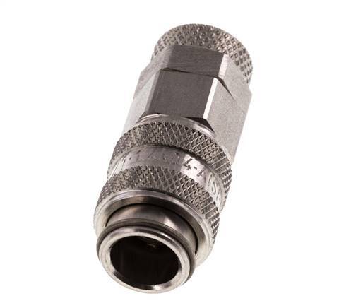 Stainless steel 306L DN 5 Air Coupling Socket 6x8 mm Union Nut