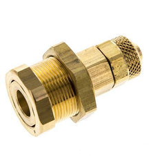 Brass DN 5 Air Coupling Socket 6x8 mm Union Nut Bulkhead Pull-Off