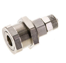 Nickel-plated Brass DN 5 Air Coupling Socket 4x6 mm Union Nut Bulkhead Pull-Off