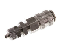 Stainless steel DN 5 Air Coupling Socket 4x6 mm Union Nut Bulkhead