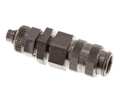 Stainless steel DN 5 Air Coupling Socket 6x8 mm Union Nut Bulkhead