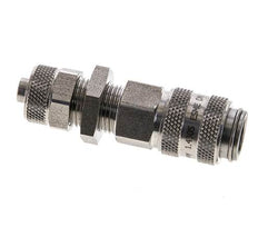 Stainless steel DN 5 Air Coupling Socket 6x8 mm Union Nut Bulkhead