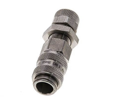 Stainless steel DN 5 Air Coupling Socket 6x8 mm Union Nut Bulkhead