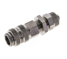 Stainless steel DN 5 Air Coupling Socket 6x8 mm Union Nut Bulkhead