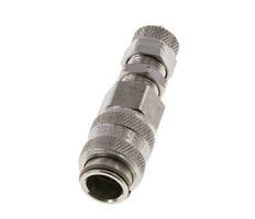 Stainless Steel 316L DN 5 Air Coupling Socket 4x6 mm Union Nut Bulkhead