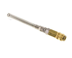 Brass DN 5 Air Coupling Socket 4x6 mm Union Nut Bend-Protect Rotatable