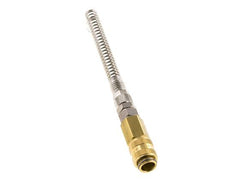 Brass DN 5 Air Coupling Socket 4x6 mm Union Nut Bend-Protect Rotatable
