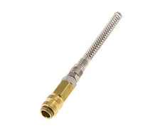 Brass DN 5 Air Coupling Socket 4x6 mm Union Nut Bend-Protect Rotatable