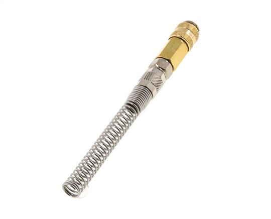 Brass DN 5 Air Coupling Socket 6x8 mm Union Nut Bend-Protect Rotatable