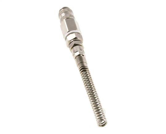 Nickel-plated Brass DN 5 Air Coupling Socket 4x6 mm Union Nut Bend-Protect Rotatable