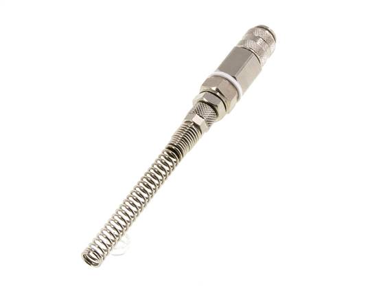 Nickel-plated Brass DN 5 Air Coupling Socket 4x6 mm Union Nut Bend-Protect Rotatable