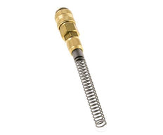 Brass DN 5 Air Coupling Socket 4x6 mm Union Nut Bend-Protect Double Shut-Off