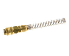 Brass DN 5 Air Coupling Socket 6x8 mm Union Nut Bend-Protect Double Shut-Off