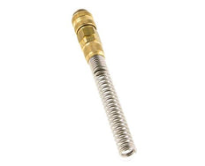 Brass DN 5 Air Coupling Socket 6x8 mm Union Nut Bend-Protect Double Shut-Off