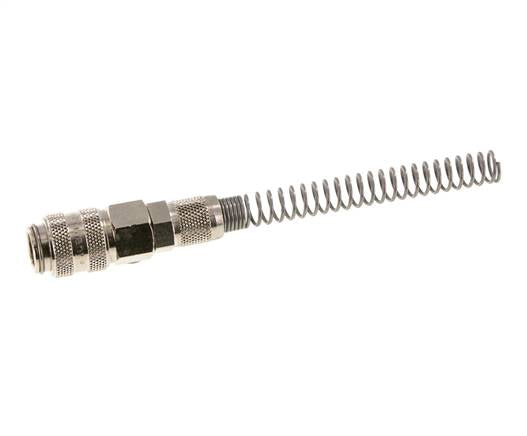 Nickel-plated Brass DN 5 Air Coupling Socket 4x6 mm Union Nut Bend-Protect