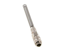 Nickel-plated Brass DN 5 Air Coupling Socket 4x6 mm Union Nut Bend-Protect Double Shut-Off
