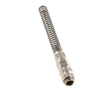 Nickel-plated Brass DN 5 Air Coupling Socket 6x8 mm Union Nut Bend-Protect Double Shut-Off