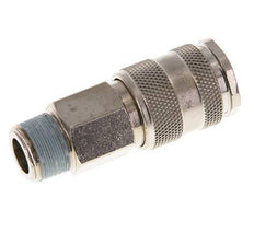 Nickel-plated Brass DN 5.5 (Orion) Air Coupling Socket R 3/8 inch Male