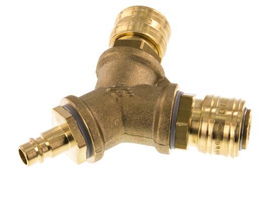 Brass DN 7.2 (Euro) Air Coupling 2-way 012