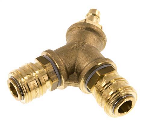 Brass DN 7.2 (Euro) Air Coupling 2-way 012